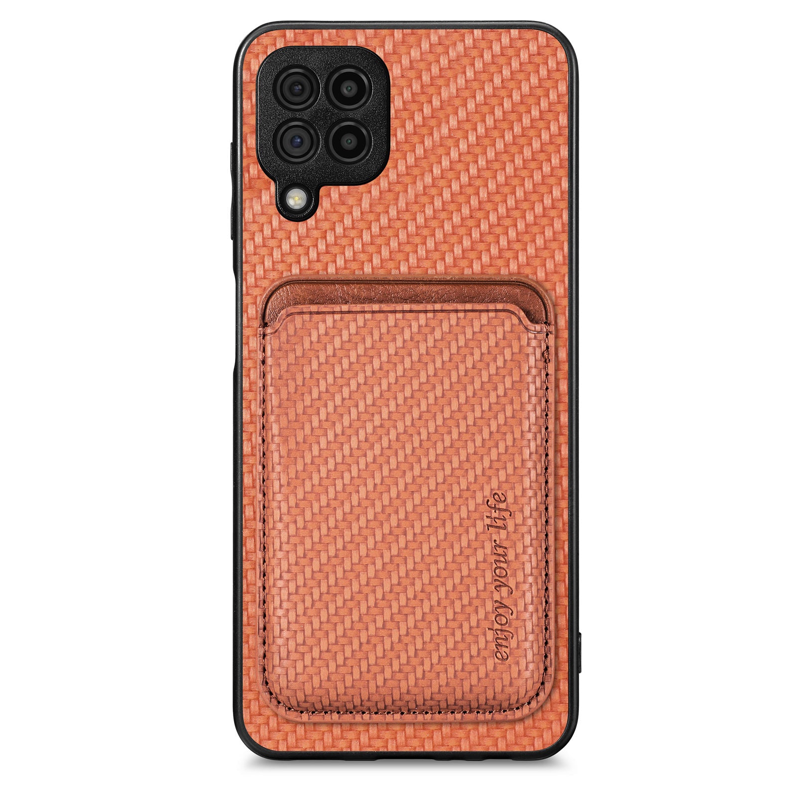 For Samsung Galaxy A22 4G (EU Version) / M32 (Global Version) 4G Anti-collision Detachable 2-in-1 Magnetic Card Holder Phone Case Carbon Fiber Texture PU Leather TPU PC Protective Cover For Samsung Galaxy A22 4G (EU Version) / M32 (Global Version) 4G Anti-collision Detachable 2-in-1 Magnetic Card Holder Phone Case Carbon Fiber Texture PU Leather TPU PC Protective Cover